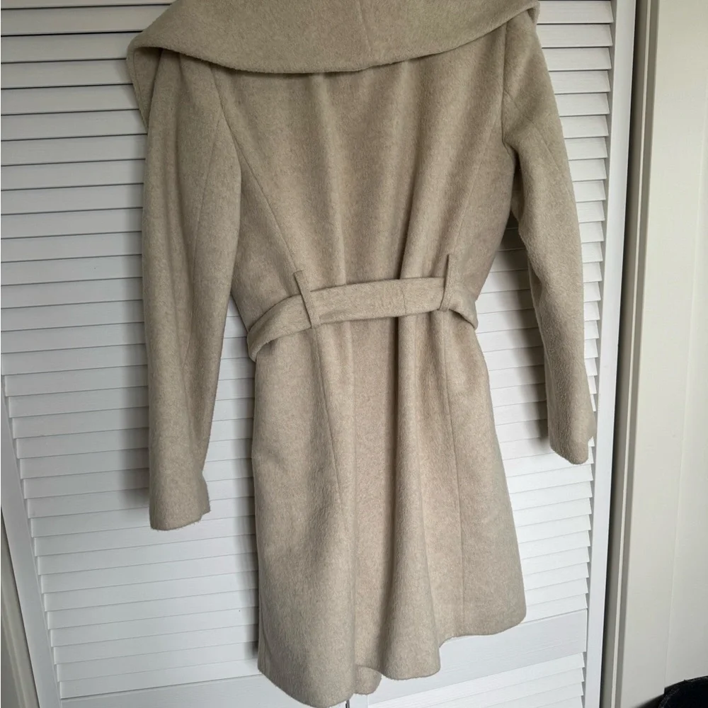 Ann Taylor Wool Shawl Collar Wrap Coat | Small - Picture 3 of 10